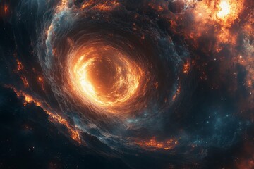 A Spiraling Galaxy In Space