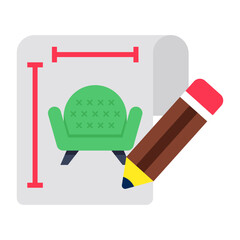 A trendy design icon of sofa design 