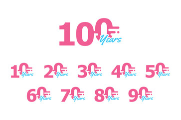 Anniversary Number Fun Design Collection