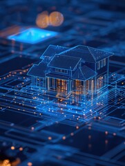 Cyber-Designed House Microstock