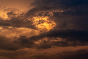 Avalon, New Jersey - Clouds and sky forming a dramatic cloudscape at sunset 