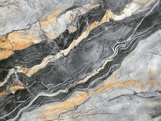 Fototapeta premium Dark Marble with Gold Veins