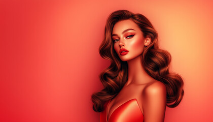 Healthy hair care, beauty and woman with clean shampoo hair after self care treatment, spa beauty salon or luxury wellness routine. Shine, soft and natural blonde model isolated on studio