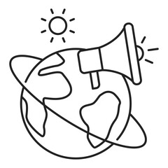Environmental Awareness Icon Design. Represents Sustainability, Eco-Friendly Solutions, Conservation Efforts, Environmental Awareness. Vector icon with editable Stroke.