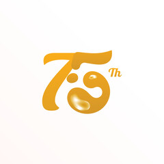 Anniversary Number Design Collection Gold