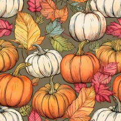 background with pumpkins