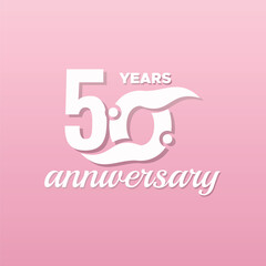 50 Years Anniversary Celebration Number Vector Design Collection