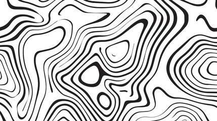 Abstract Topographic Line Art Pattern