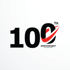 100 Th Anniversary Celebration Number Vector Design Collection