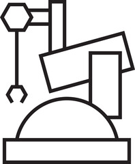 Industrial Robotic Arm Icon