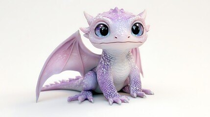 Fototapeta premium dragon figurine isolated on white