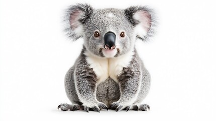 Fototapeta premium koala in front of white background