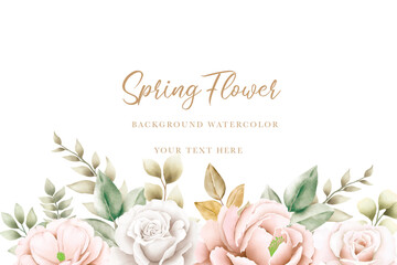 beautiful watercolor floral rose background
