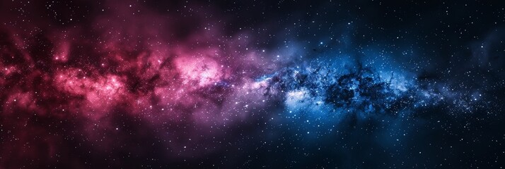 Obraz premium Cosmic Canvas A Breathtaking Vista of Interstellar Dust Clouds, Stars, and Nebulae in Vivid Colors