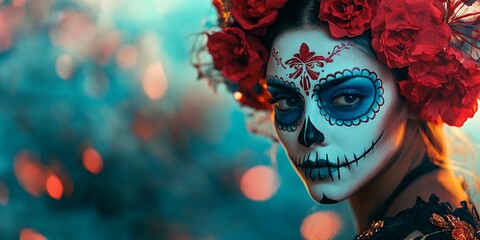 Woman Dressed Catrina With