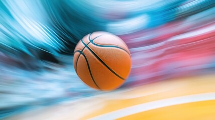 Basketball in Motion - A Blurry Artistic View