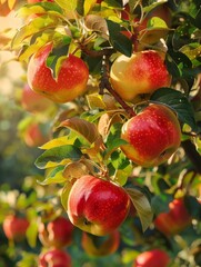 Obraz premium apple tree with large apples