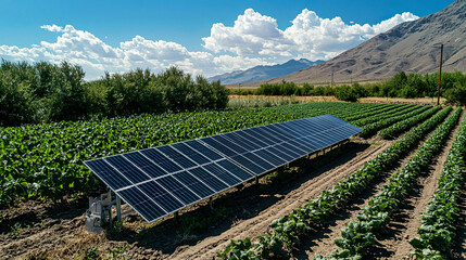 Solar-powered irrigation system, sustainable agriculture, renewable energy, modern technology