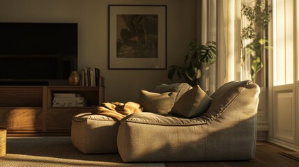 A set of nesting chairs in a cozy living room, tucked away neatly when not in use