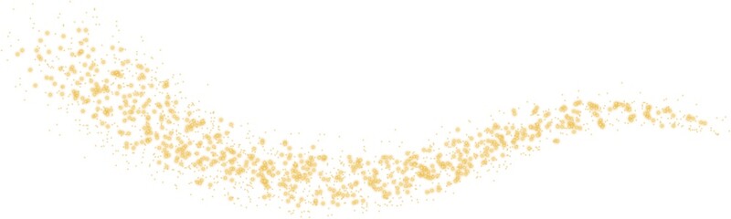 Glittering vector dust on a transparent background. Golden sparkling lights. Christmas Holiday glow particle. Magic star effect. Shine background. Festive party design. PNG image © thebeststocker