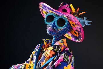 An anthropomorphic robot wearing a pimp suit from the 1940s