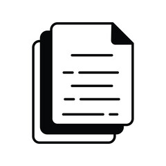 file glyph icon with white background vector stock illustration