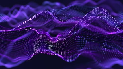 Fototapeta premium Abstract Purple Wave of Dots