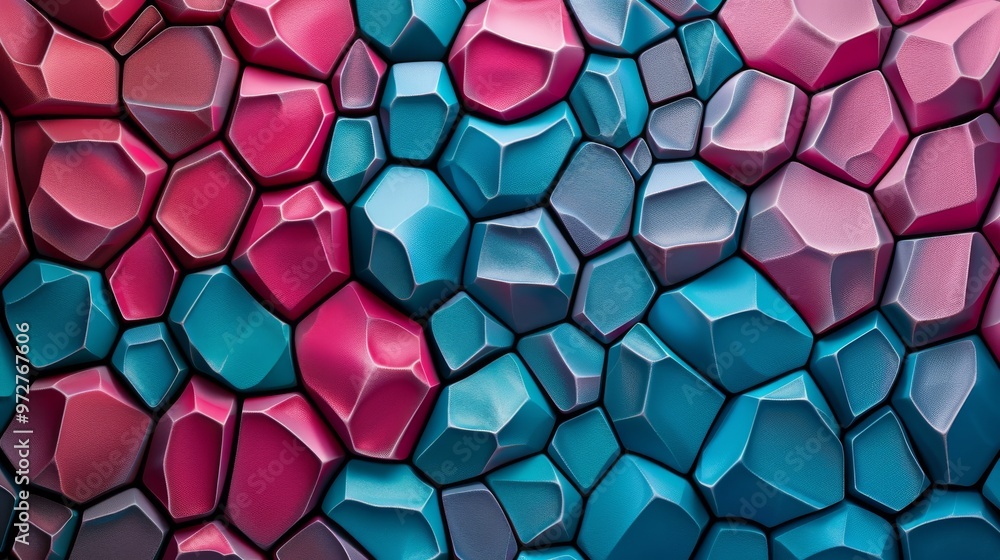 Poster craft a design featuring a geometric, abstract pattern with solid edges, resembling a modern art scu