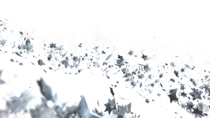 Celestial Christmas Plummet: Dynamic 3D Illustration of Falling Festive Celestial Objects