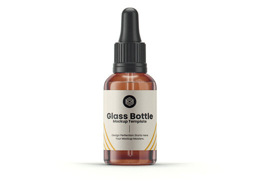 Glass Dropper Bottle Mockup