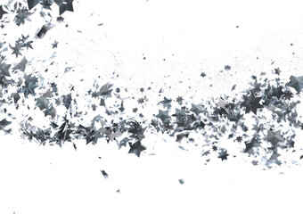 Fototapeta premium Starlit Christmas Plummet: Spectacular 3D Illustration Showcasing Descending Holiday Star Clusters