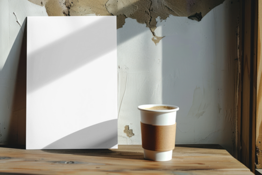 PNG cafe menu sign mockup, transparent design