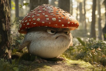 Created with Stock generative technology, this cartoon monster is a fantasy character