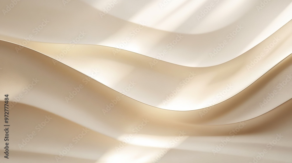 Poster light beige background for product presentation with a light and shadows pattern on it
