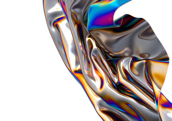 3d fluid shapes with holographic effect