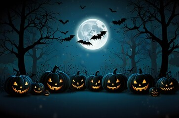 Fototapeta premium halloween background with pumpkin