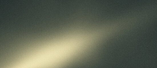 Gray beige green grainy gradient background with blazing  light yellowish-white and noise texture effect banner in the background
