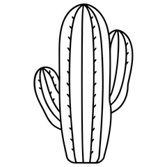 cactus repeat outline coloring book page line art drawing
