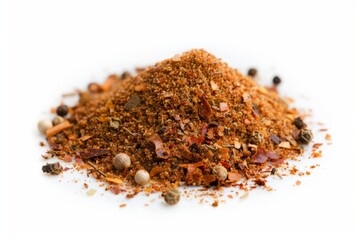 A fresh Cajun seasoning and Cajun seasoning Power isolated on white