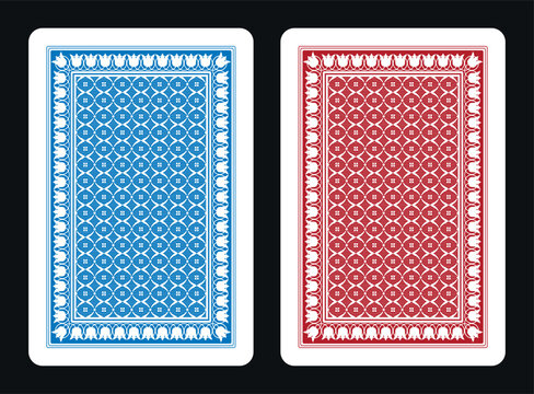 The reverse side of a playing card - back side reverse of playing cards pattern vector 24