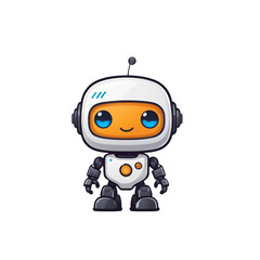 Collection of Cute Little Robot Logo Designs Isolated