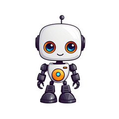 Collection of Cute Little Robot Logo Designs Isolated