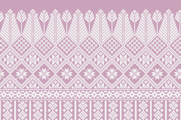 Floral pixel ethnic pattern
