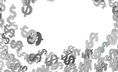 Animated orange dollar background. Money flies from top to bottom.