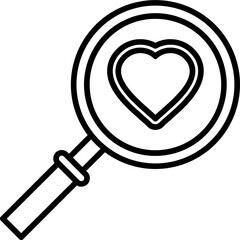 Search Love Icon