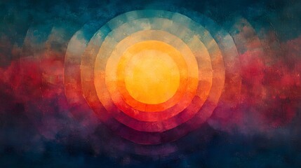 Fototapeta premium An uplifting abstract design with soft watercolor textures and the Hebrew phrase Shanah Tovah in the center, radiating joy.