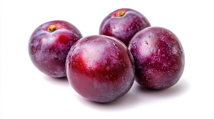 Fototapeta premium Plums plum prunes fruit isolated on white background