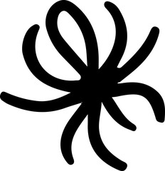 Minimalist Spider silhouette for icon