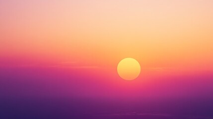 Sunset gradient transitioning from warm peach to dusky violet, with a soft, glowing texture that captures the beauty of a setting sun, 4K hyperrealistic photo.