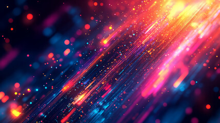 Obraz premium glowing network of connected points and lines